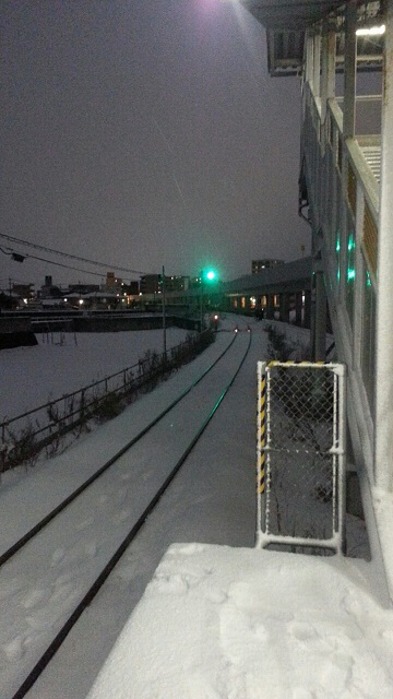 ①谷山駅で電車を待つが電車は来るのでしょうか